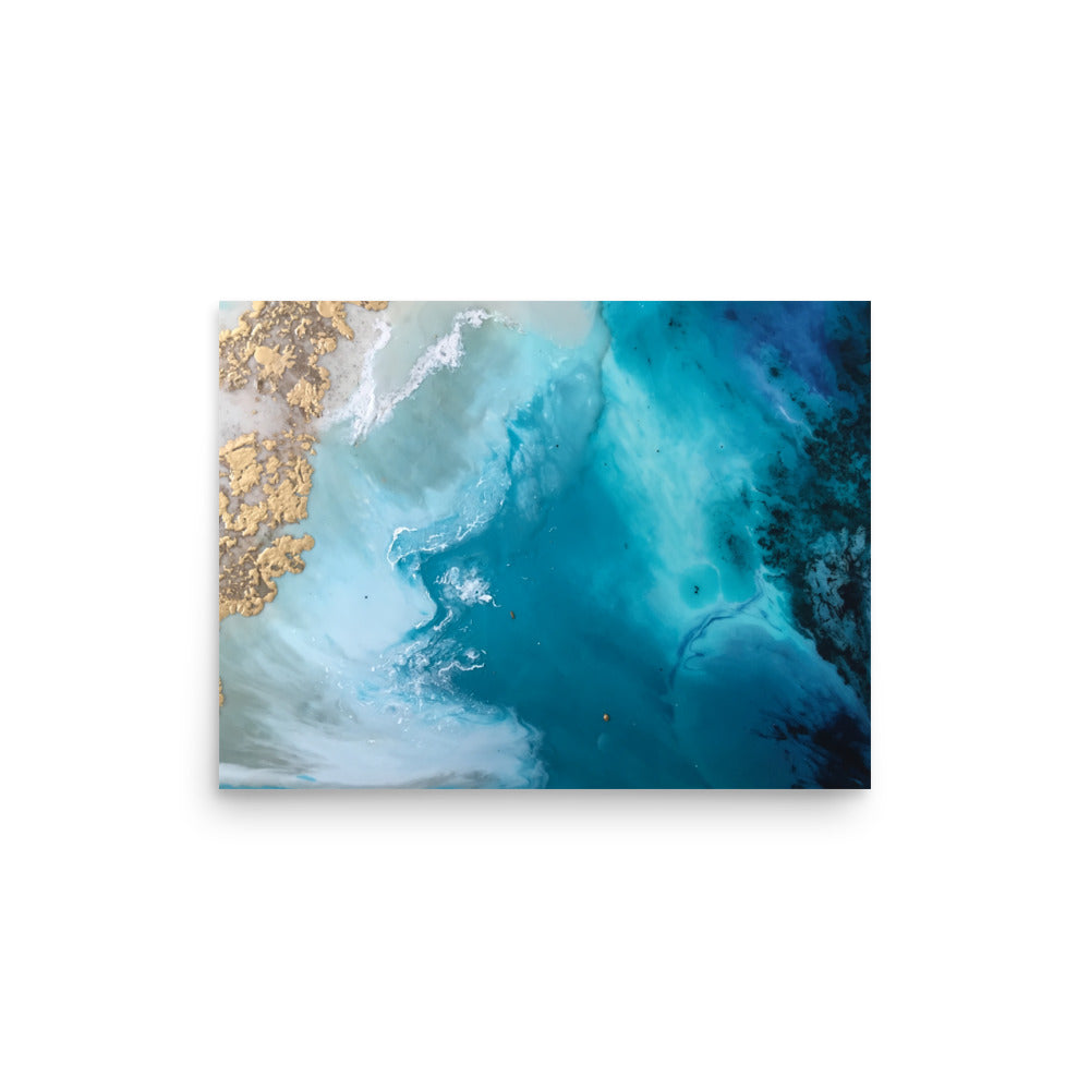 Ocean Of Dreams 2 - Abstract Ocean Painting, Teal Wall Art, Coastal Home Prints,  Beachy Bathroom, Sea Home Decor